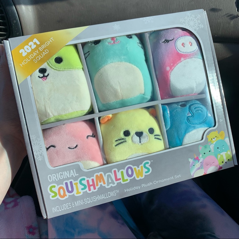 Kellytoy Squishmallow Holiday Plush Ornaments Box Collector Set - Bright
